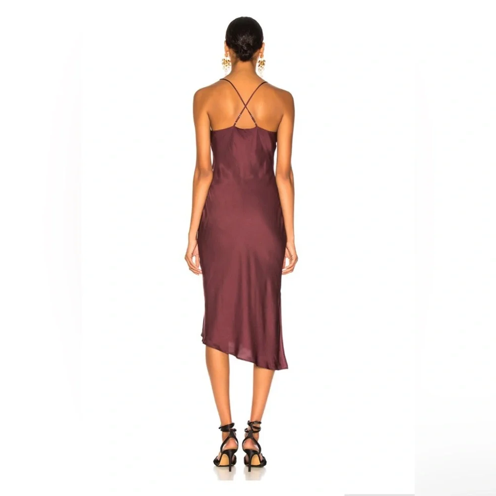 AG ADRIANO GOLDSCHMIED: Scarlett Slip Dress in Rich Carmine. Size L - Picture 4 of 12